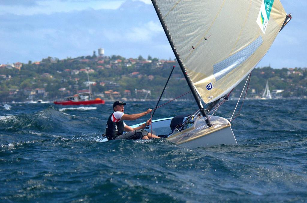 Jake Lilley powers through the three days to win the Finn Class © David Price